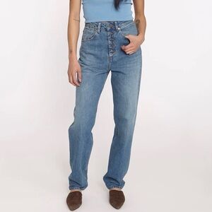 Decade Studio Bonnie Straight Leg Jeans Aveiro 31 High Rise Vintage Inspired 90s